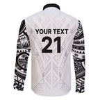 New Zealand Koru Fern Custom Family Matching Off The Shoulder Long Sleeve Dress and Hawaiian Shirt Simple Taniko Motif