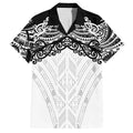 New Zealand Koru Fern Custom Family Matching Off Shoulder Short Dress and Hawaiian Shirt Simple Taniko Motif