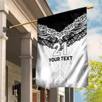New Zealand Koru Fern Custom Garden Flag Simple Taniko Motif