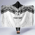 New Zealand Koru Fern Custom Hooded Blanket Simple Taniko Motif