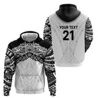 New Zealand Koru Fern Custom Hoodie Simple Taniko Motif