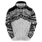 New Zealand Koru Fern Custom Hoodie Simple Taniko Motif