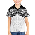 New Zealand Koru Fern Custom Kid Hawaiian Shirt Simple Taniko Motif