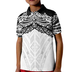New Zealand Koru Fern Custom Kid Polo Shirt Simple Taniko Motif