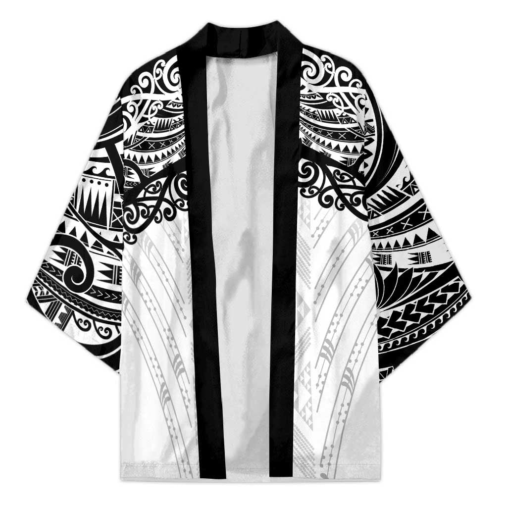 New Zealand Koru Fern Custom Kimono Simple Taniko Motif - Aussie Hoodie