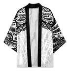 New Zealand Koru Fern Custom Kimono Simple Taniko Motif - Aussie Hoodie