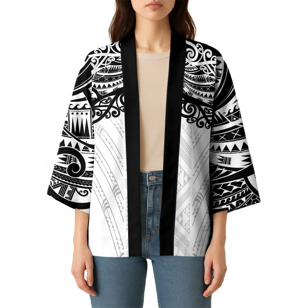 New Zealand Koru Fern Custom Kimono Simple Taniko Motif - Aussie Hoodie