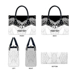 New Zealand Koru Fern Custom Leather Bag Simple Taniko Motif - Aussie Hoodie