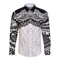 New Zealand Koru Fern Custom Long Sleeve Button Shirt Simple Taniko Motif
