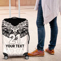 New Zealand Koru Fern Custom Luggage Cover Simple Taniko Motif