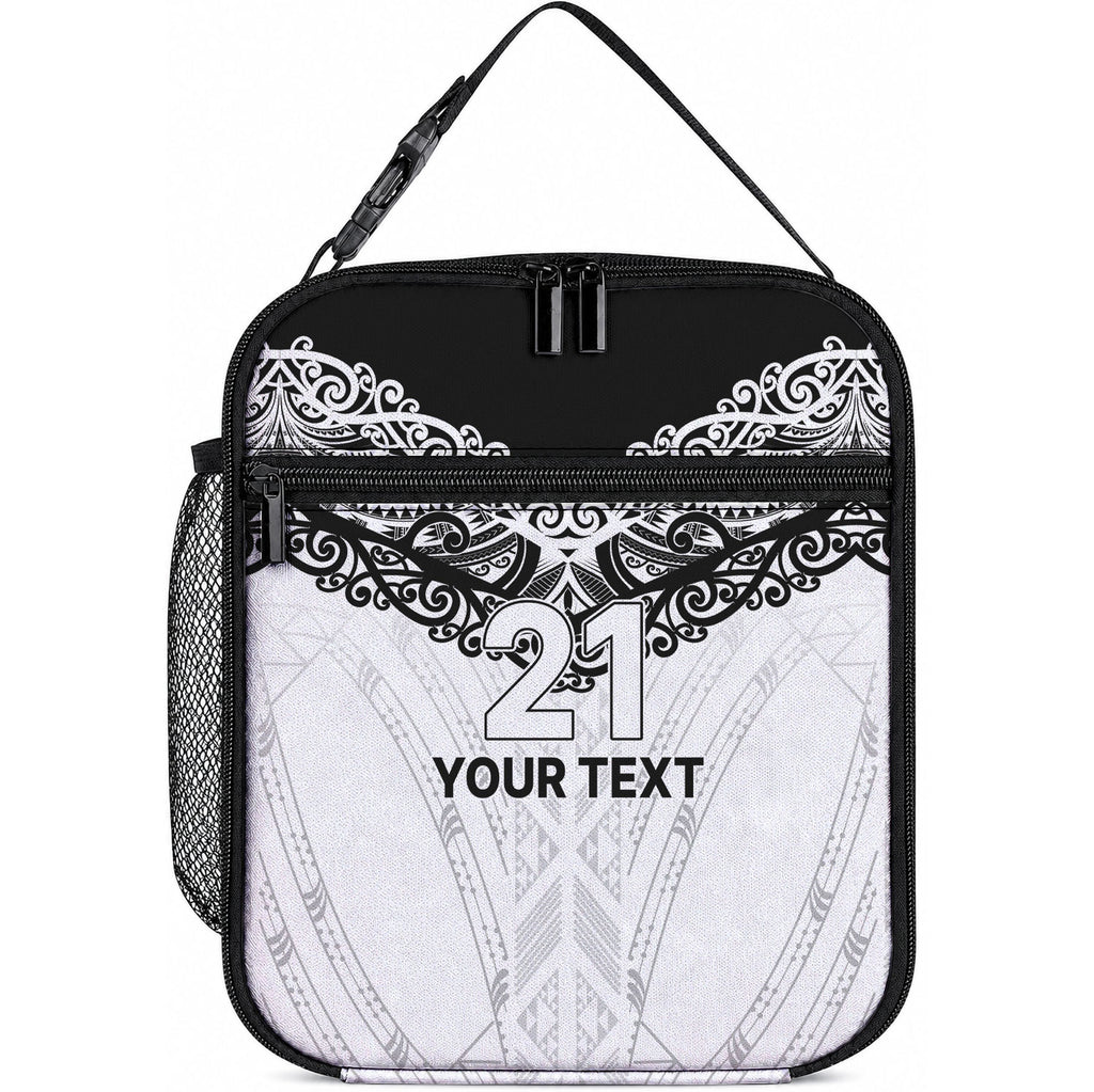 New Zealand Koru Fern Custom Lunch Bag Simple Taniko Motif