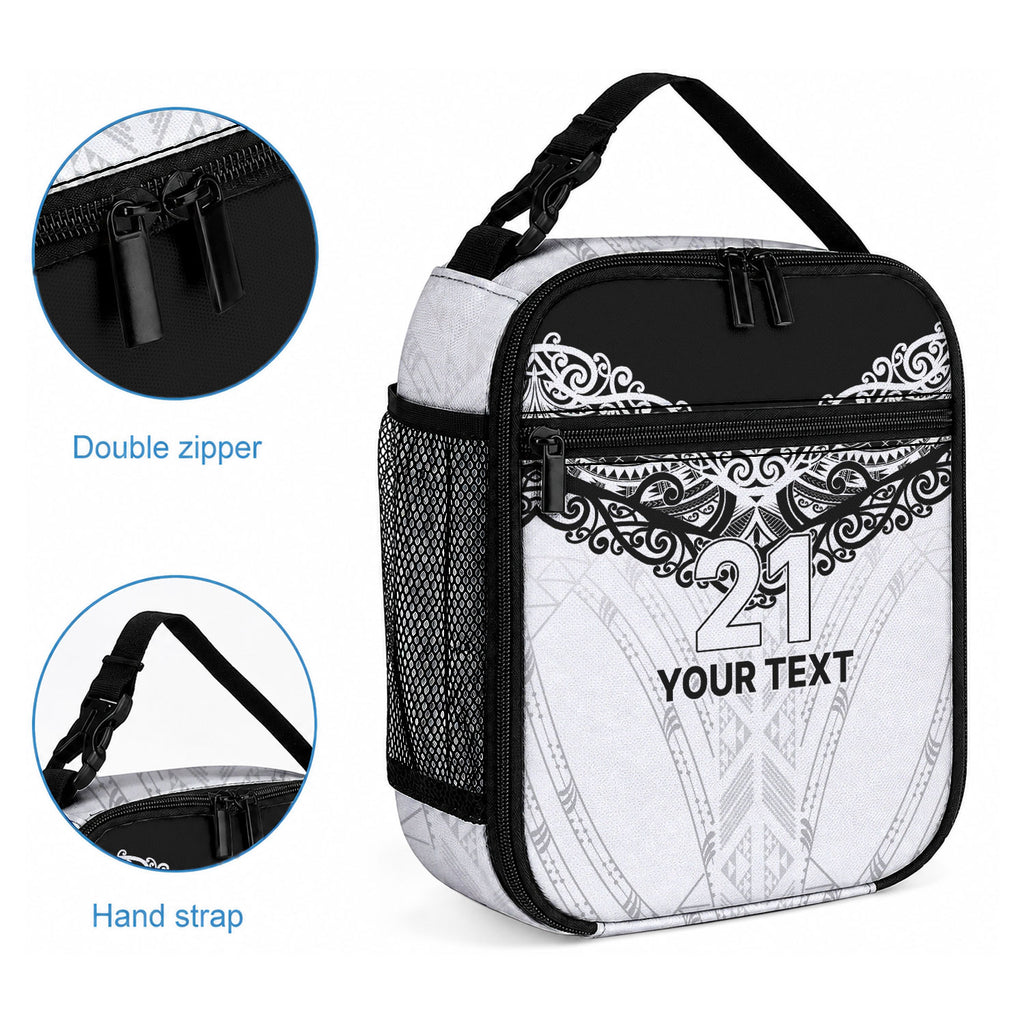 New Zealand Koru Fern Custom Lunch Bag Simple Taniko Motif