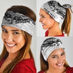 New Zealand Koru Fern Custom Neck Gaiter Simple Taniko Motif - Aussie Hoodie