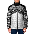 New Zealand Koru Fern Custom Padded Jacket Simple Taniko Motif - Aussie Hoodie