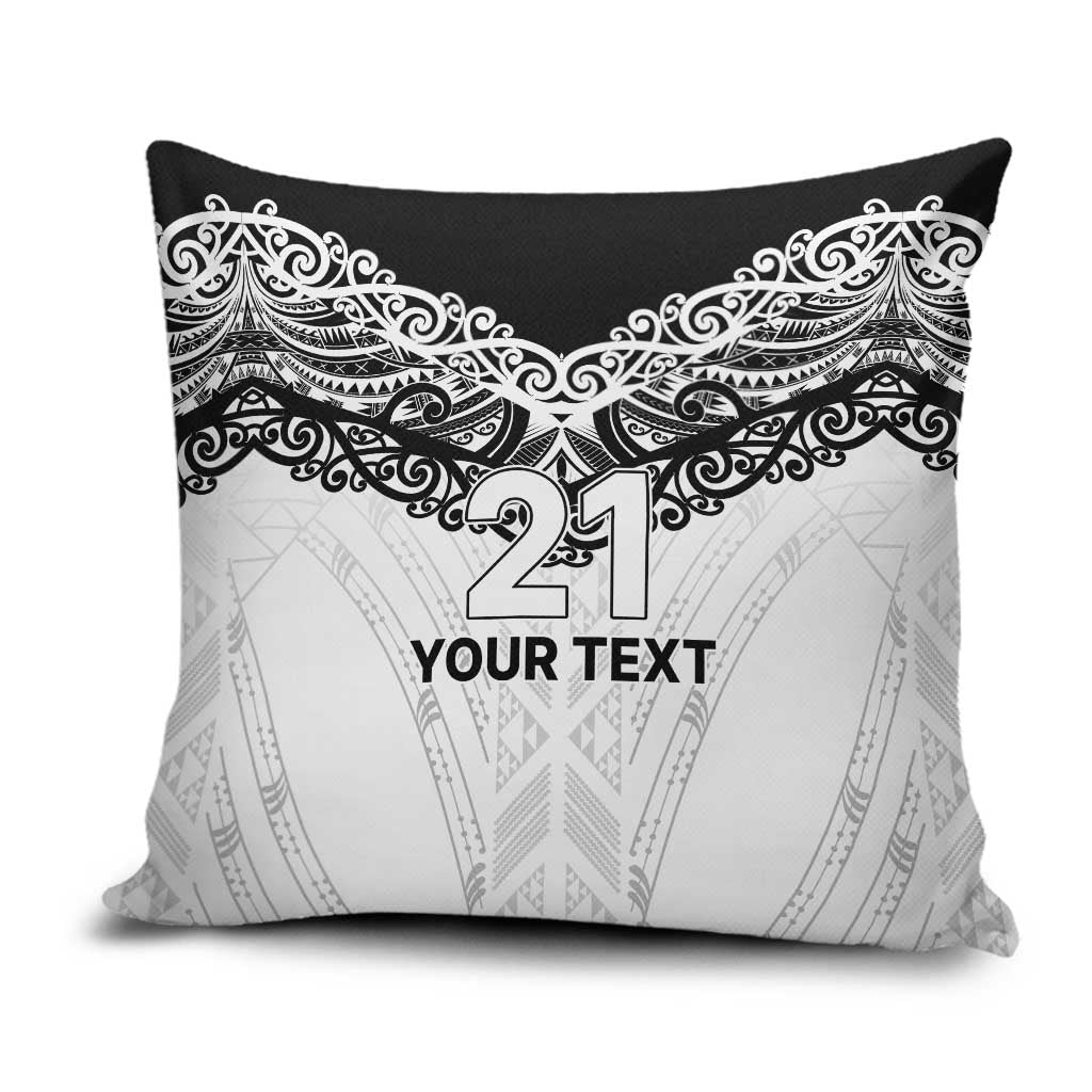 New Zealand Koru Fern Custom Pillow Cover Simple Taniko Motif - Aussie Hoodie