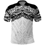 New Zealand Koru Fern Custom Polo Shirt Simple Taniko Motif