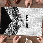 New Zealand Koru Fern Custom Puzzle Simple Taniko Motif - Aussie Hoodie