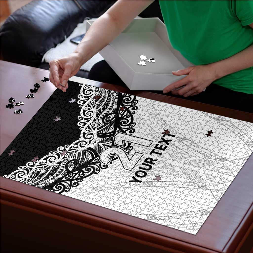 New Zealand Koru Fern Custom Puzzle Simple Taniko Motif - Aussie Hoodie