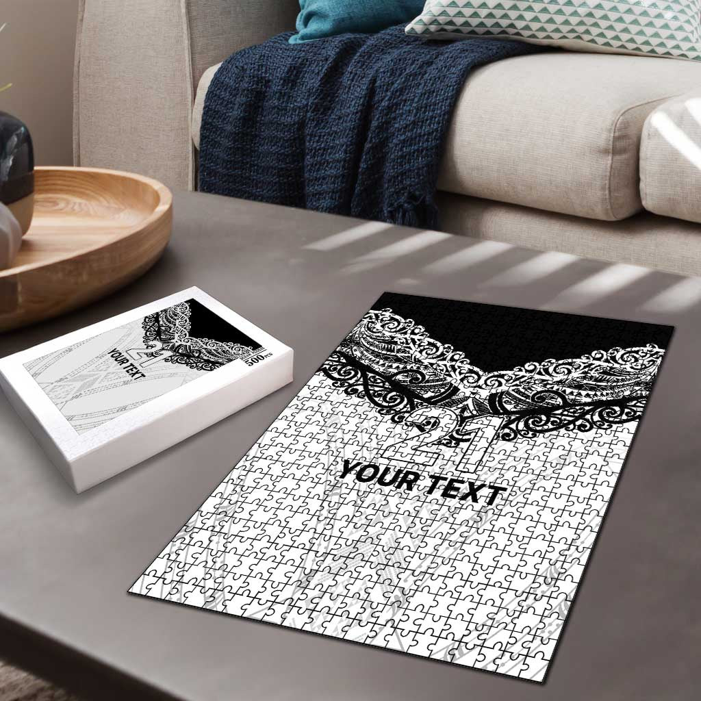 New Zealand Koru Fern Custom Puzzle Simple Taniko Motif - Aussie Hoodie