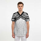 New Zealand Koru Fern Custom Scrub Top Simple Taniko Motif - Aussie Hoodie