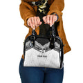 New Zealand Koru Fern Custom Shoulder Handbag Simple Taniko Motif