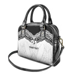 New Zealand Koru Fern Custom Shoulder Handbag Simple Taniko Motif