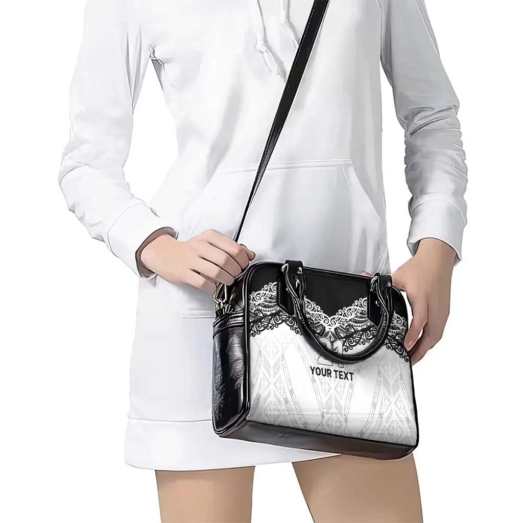 New Zealand Koru Fern Custom Shoulder Handbag Simple Taniko Motif