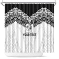 New Zealand Koru Fern Custom Shower Curtain Simple Taniko Motif