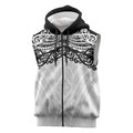 New Zealand Koru Fern Custom Sleeveless Zip Hoodie Simple Taniko Motif LT9