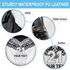New Zealand Koru Fern Custom Spare Tire Cover Simple Taniko Motif