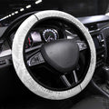 New Zealand Koru Fern Steering Wheel Cover Simple Taniko Motif