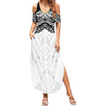 New Zealand Koru Fern Custom Summer Maxi Dress Simple Taniko Motif