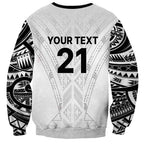 New Zealand Koru Fern Custom Sweatshirt Simple Taniko Motif