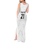 New Zealand Koru Fern Custom Tank Maxi Dress Simple Taniko Motif