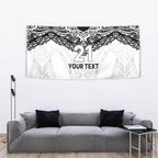 New Zealand Koru Fern Custom Tapestry Simple Taniko Motif