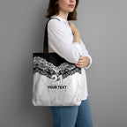 New Zealand Koru Fern Custom Tote Bag Simple Taniko Motif - Aussie Hoodie