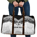 New Zealand Koru Fern Custom Travel Bag Simple Taniko Motif - Aussie Hoodie