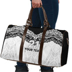 New Zealand Koru Fern Custom Travel Bag Simple Taniko Motif - Aussie Hoodie