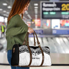 New Zealand Koru Fern Custom Travel Bag Simple Taniko Motif - Aussie Hoodie