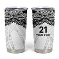New Zealand Koru Fern Custom Tumbler Cup Simple Taniko Motif