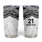 New Zealand Koru Fern Custom Tumbler Cup Simple Taniko Motif