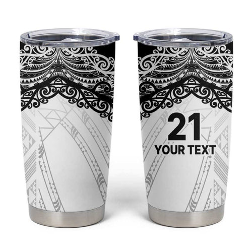 New Zealand Koru Fern Custom Tumbler Cup Simple Taniko Motif