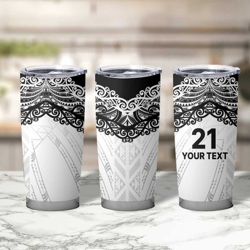 New Zealand Koru Fern Custom Tumbler Cup Simple Taniko Motif