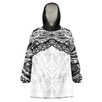 New Zealand Koru Fern Custom Wearable Blanket Hoodie Simple Taniko Motif