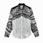 New Zealand Koru Fern Custom Women Casual Shirt Simple Taniko Motif