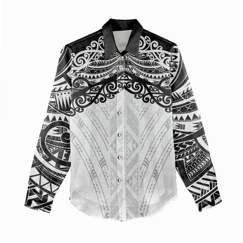 New Zealand Koru Fern Custom Women Casual Shirt Simple Taniko Motif