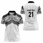 New Zealand Koru Fern Custom Women Polo Shirt Simple Taniko Motif