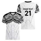 New Zealand Koru Fern Custom Women V-Neck T-Shirt Simple Taniko Motif