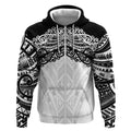 New Zealand Koru Fern Custom Zip Hoodie Simple Taniko Motif