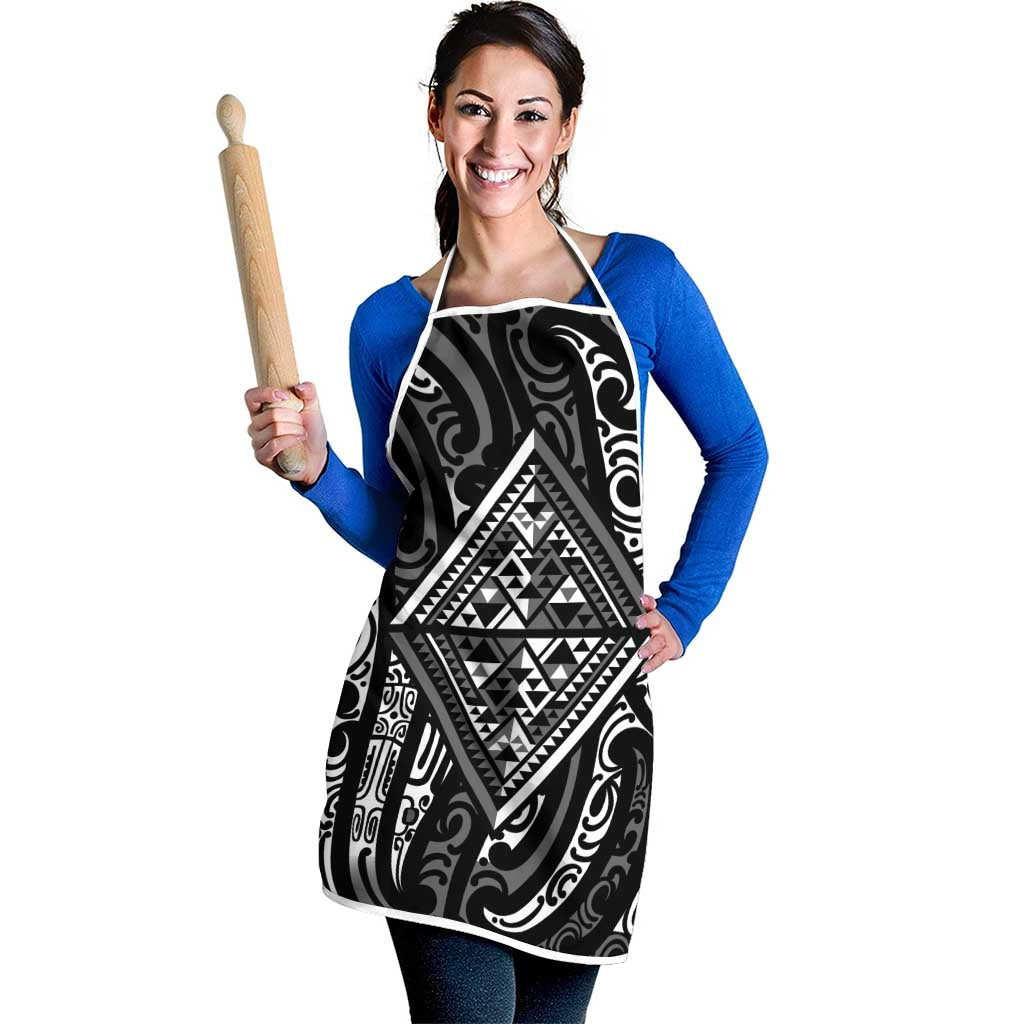 New Zealand Maori Taniko Apron Black Kowhaiwhai Puhoro - Aussie Hoodie